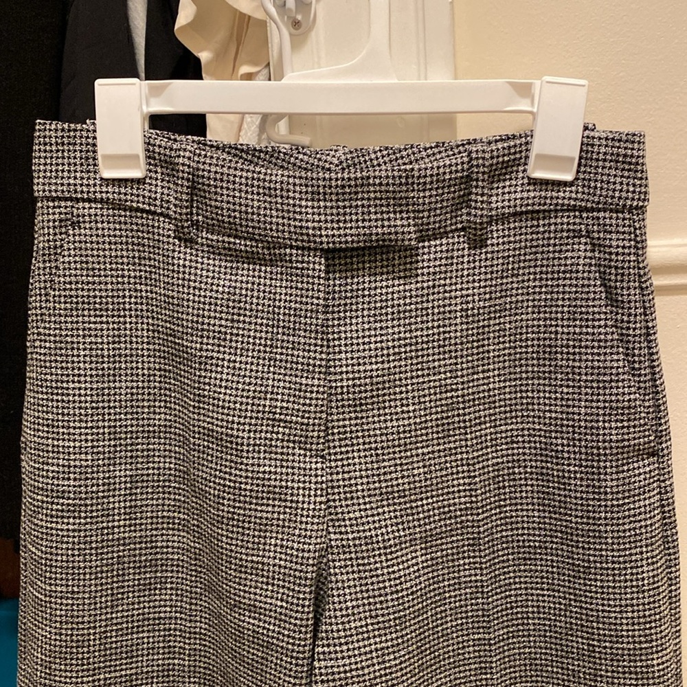 High-waisted wide leg trousers